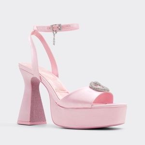 SOLD. ALDO x Barbie Platform Sandal (Satin)